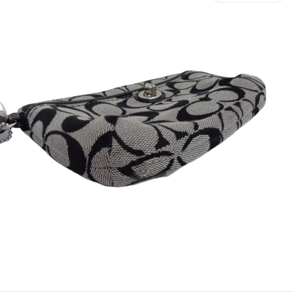Coach Park Signature Medium Wristlet - Black/White, 8" L, 5" H, 1" W - Picture 2 of 10
